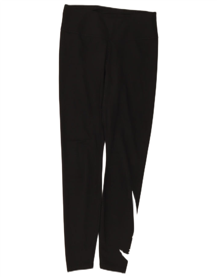 Женские леггинсы с рисунком Nike Dri Fit UK 12, средний черный, полиэстер