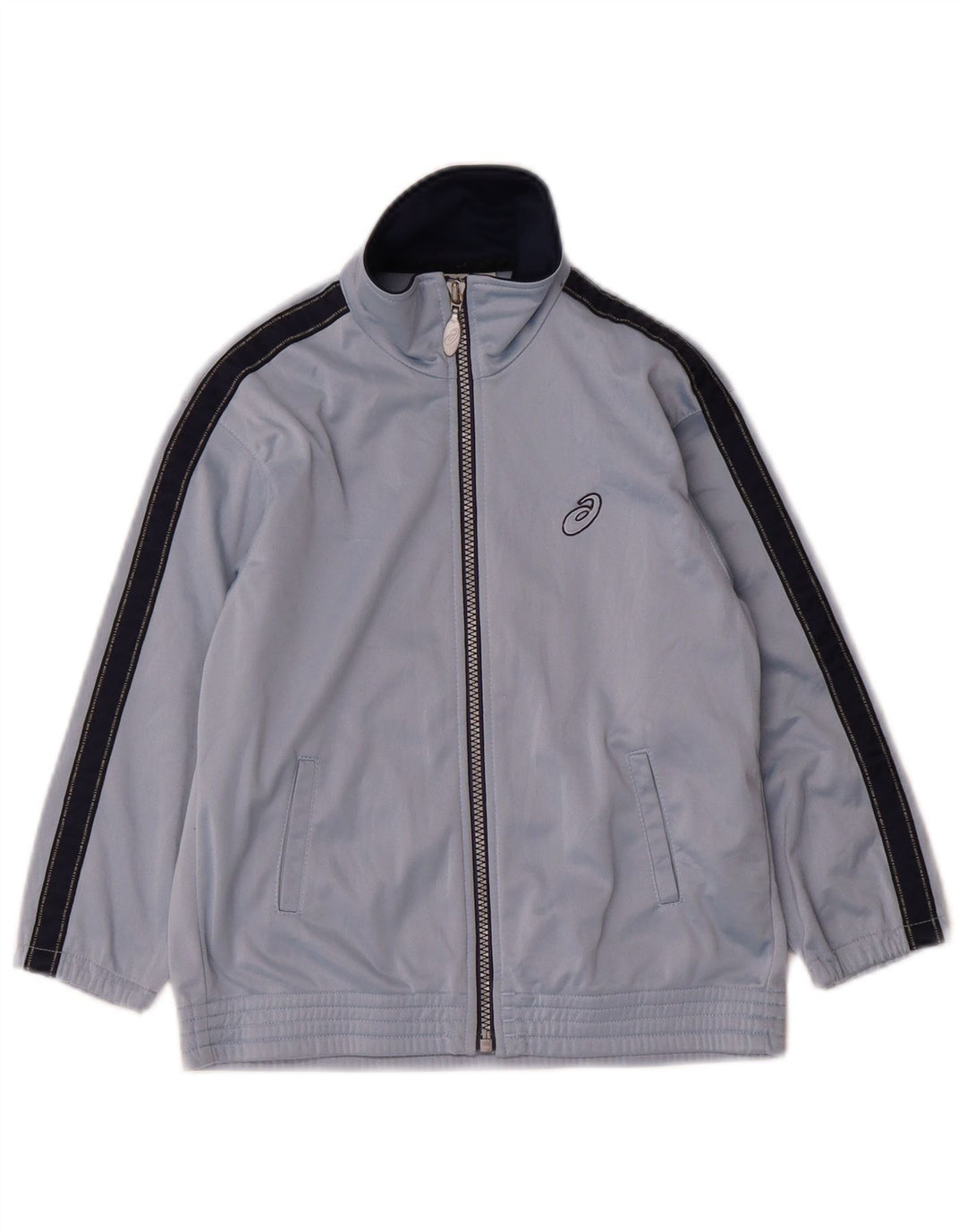 Спортивный костюм ASICS для мальчиков, верхняя куртка 5–6 лет, синяя с цветными блоками