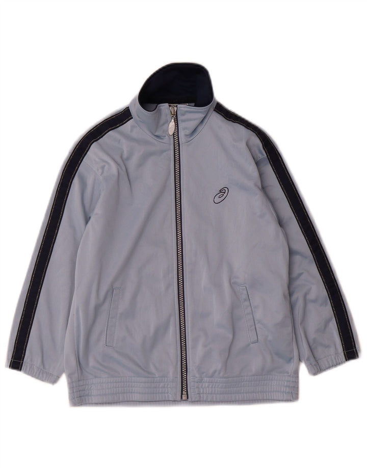 Спортивный костюм ASICS для мальчиков, верхняя куртка 5–6 лет, синяя с цветными блоками