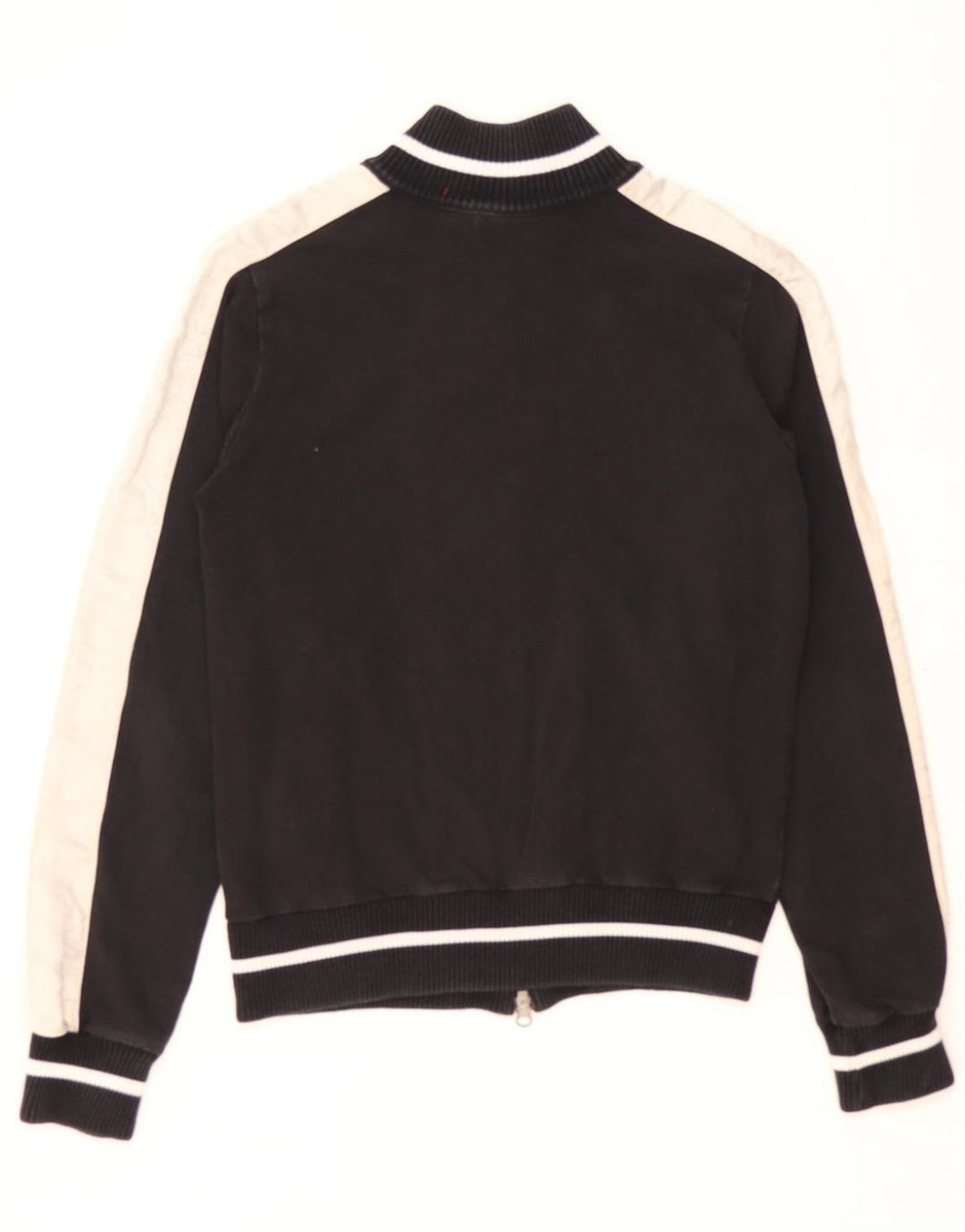 PUMA Womens Graphic Tracksuit Top Jacket UK 12 Medium Black Colourblock Vintage Puma and Second-Hand Puma from Messina Hembry 
