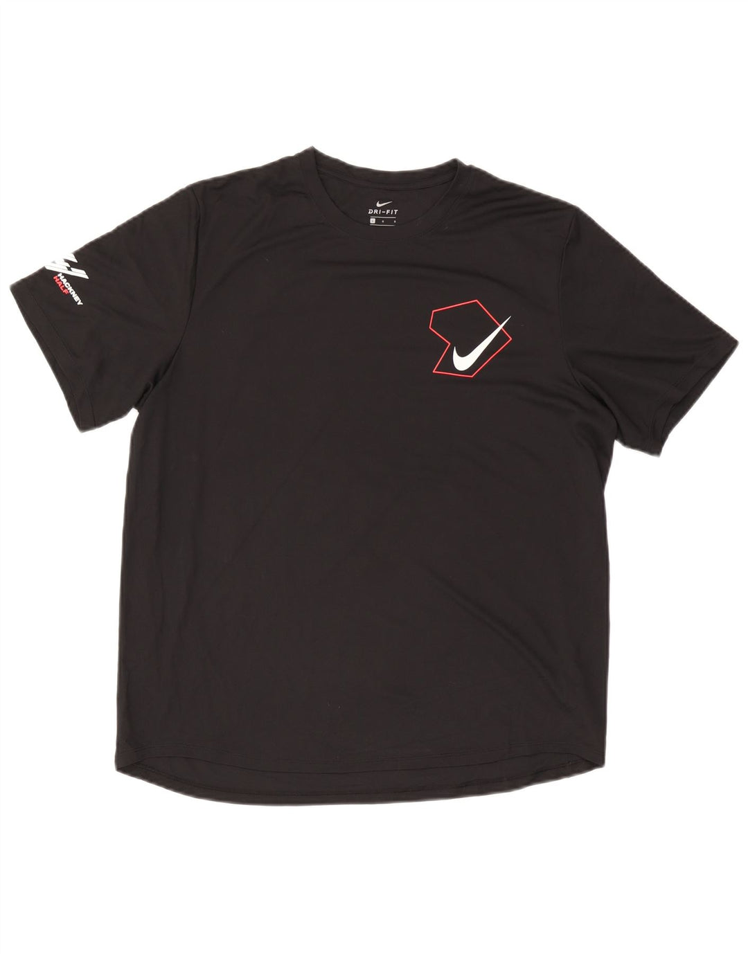 Мужская футболка NIKE Dri Fit с рисунком, большой черный полиэстер