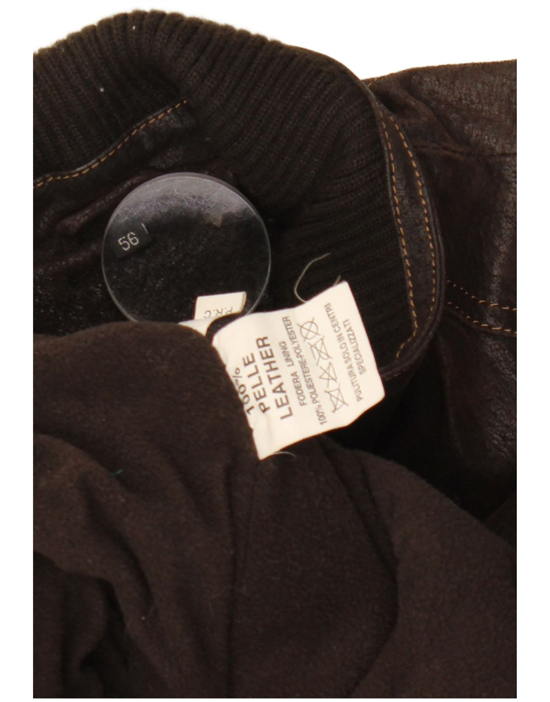 Куртка мужская кожаная VINTAGE IT 56 3XL Коричневая кожа