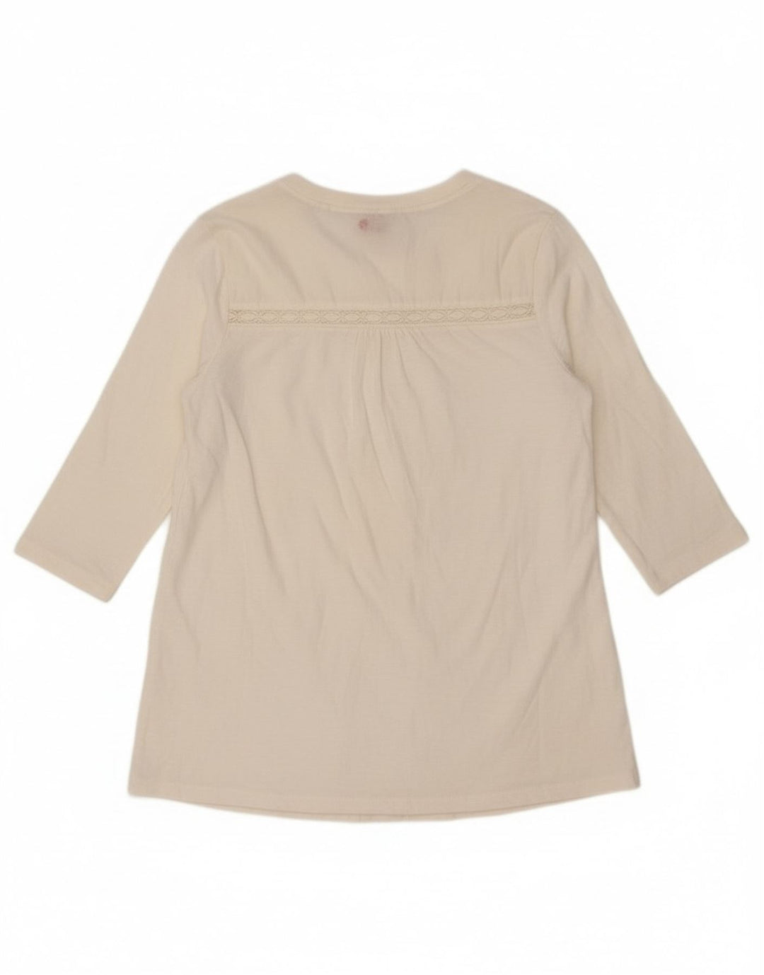 Женская блузка Fat Face с рукавом 3/4, топ UK 12, средний белый хлопок, хлопок