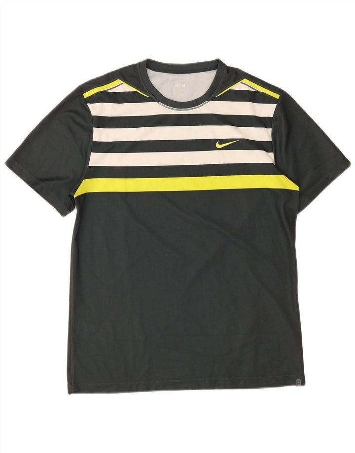Мужская футболка Nike Top UK 39/41, средний зеленый цвет, полиэстер с цветными блоками