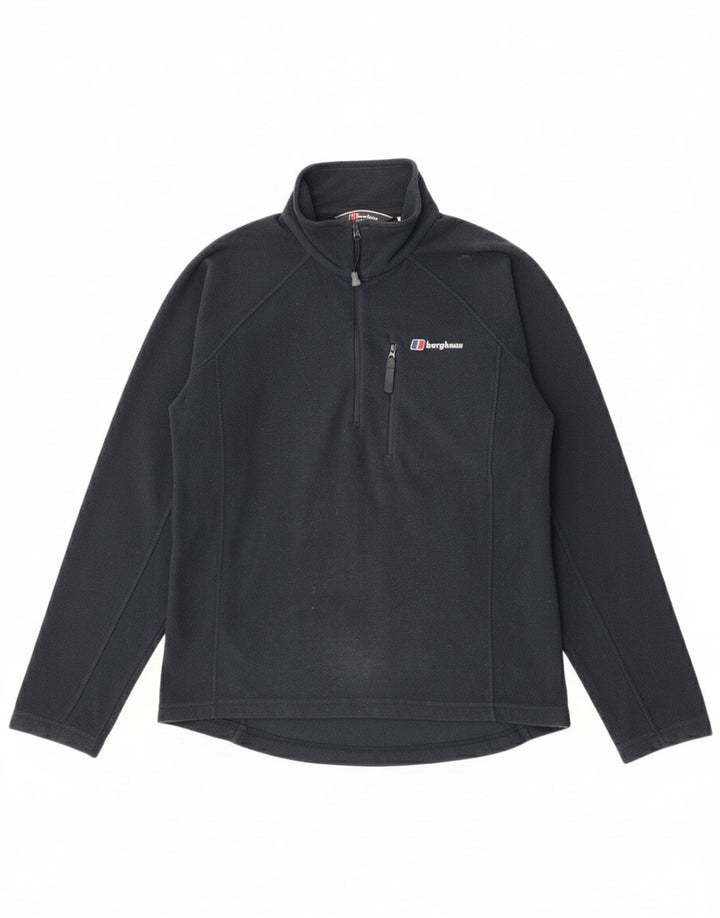 Berghaus Мужской флисовый джемпер с воротником на молнии, маленький темно-синий, полиэстер