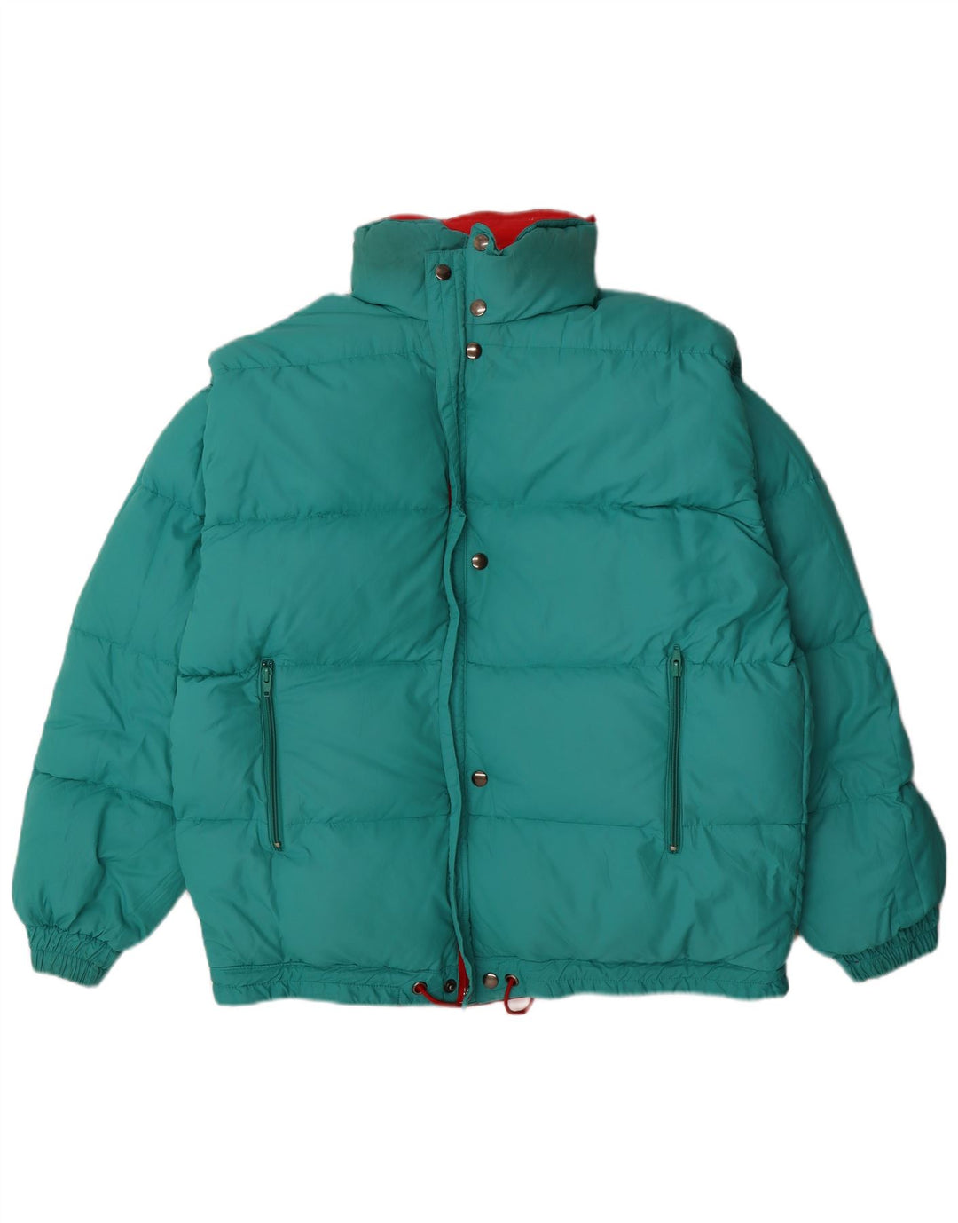 Винтажная мужская двусторонняя куртка с капюшоном UK 38, средняя разноцветная зимняя