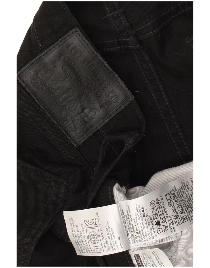 Мужские прямые джинсы LEVI'S 504 W36 L32, черный хлопок