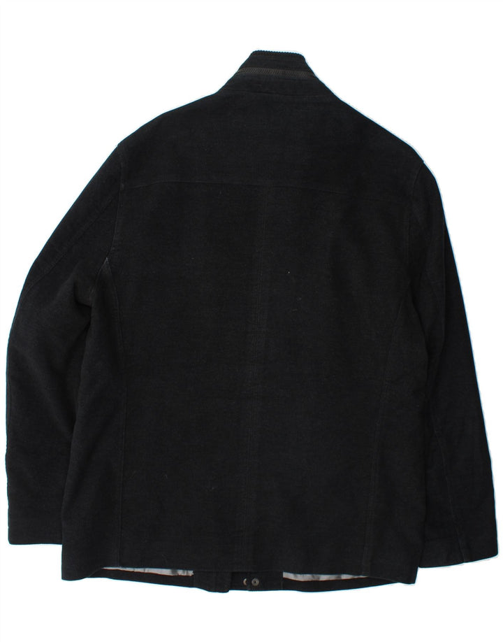 MARKS & SPENCER Mens Utility Jacket UK 40 Large Black Cotton Vintage Marks & Spencer and Second-Hand Marks & Spencer from Messina Hembry 