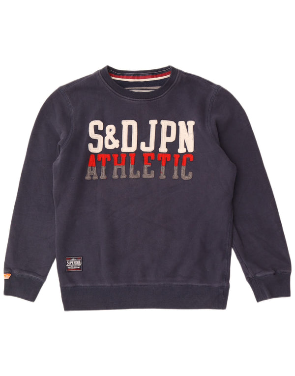 Мужской свитшот с рисунком Superdry XL, темно-синий, хлопок