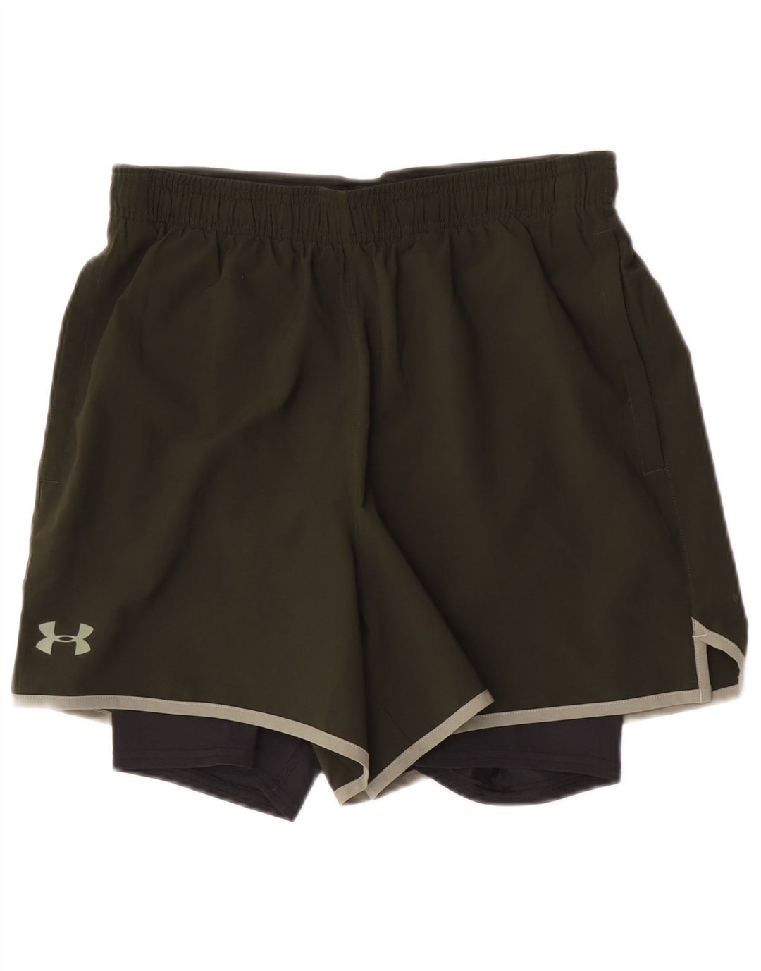 Мужские спортивные шорты Under Armour Heat Gear среднего цвета хаки