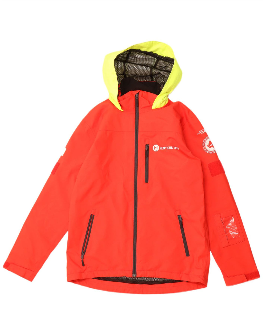 Мужская дождевик с капюшоном HELLY HANSEN, Великобритания, 36, маленькая, красная, с цветными блоками
