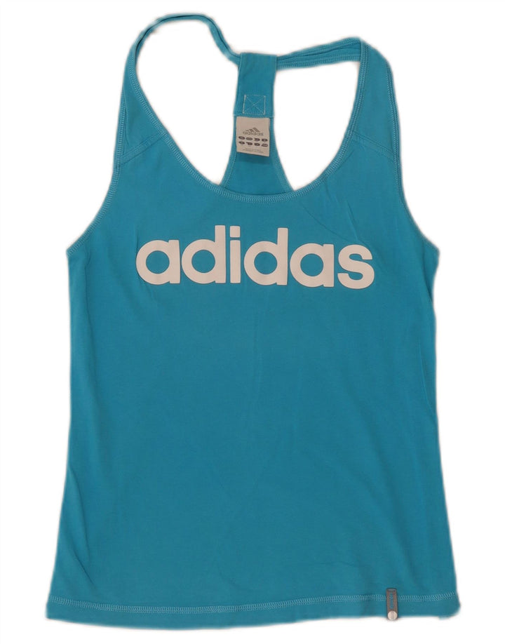 Женский жилет с графическим принтом Adidas Top UK 12, средний синий