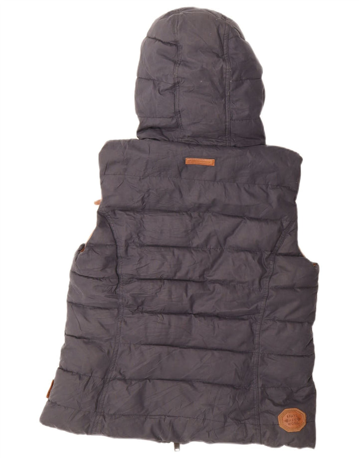 NAKETANO Женский утепленный жилет с капюшоном UK 18 XL, темно-синий, полиэстер