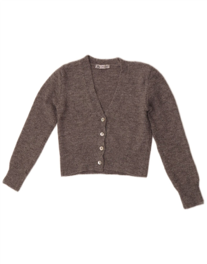 Женский укороченный кардиган Zara UK 8, маленький серый