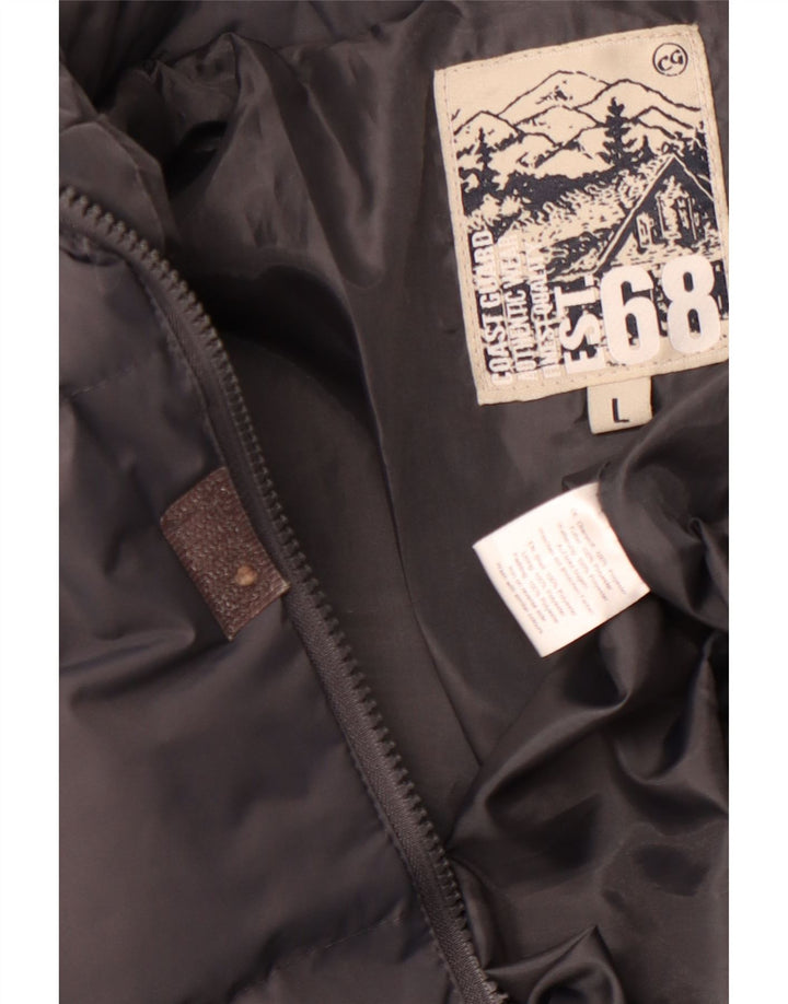 Мужская стеганая куртка COAST GUARD UK 40, большой серый полиэстер