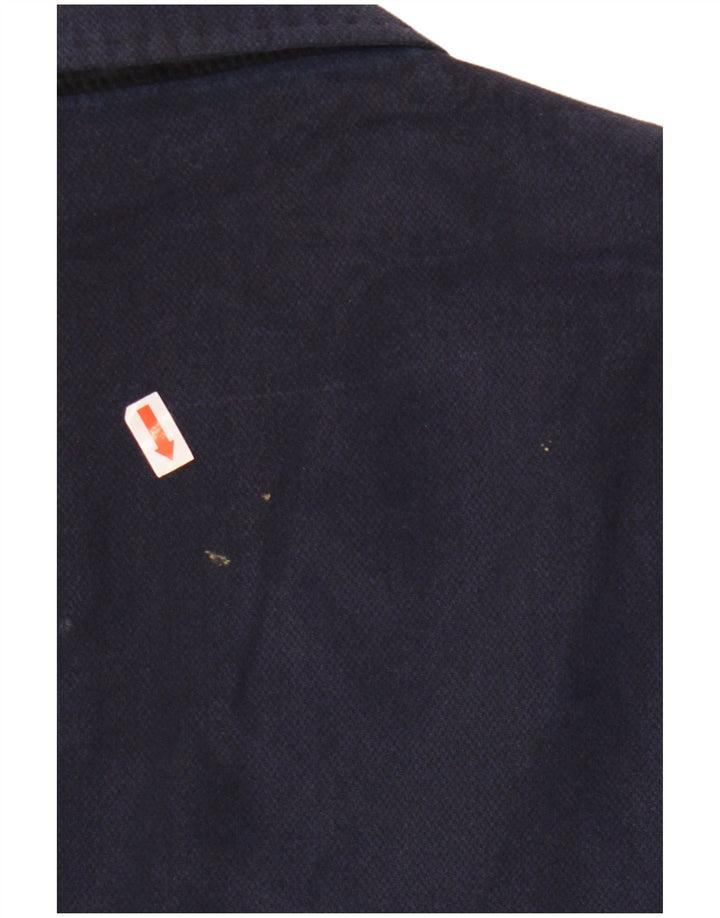 Мужской пиджак на двух пуговицах MARKS & SPENCER UK 40, большой темно-синий из вискозы