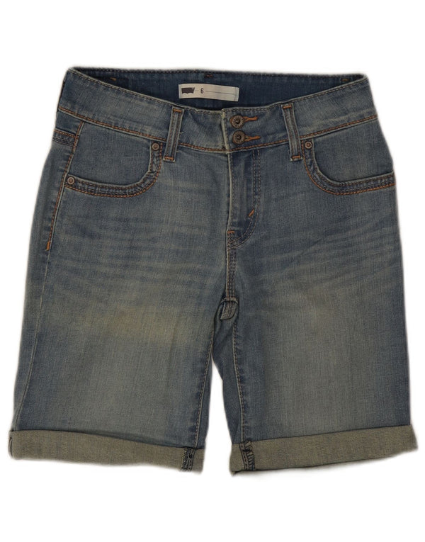 Женские джинсовые шорты Levi's US 6, средние W28, синие, хлопок
