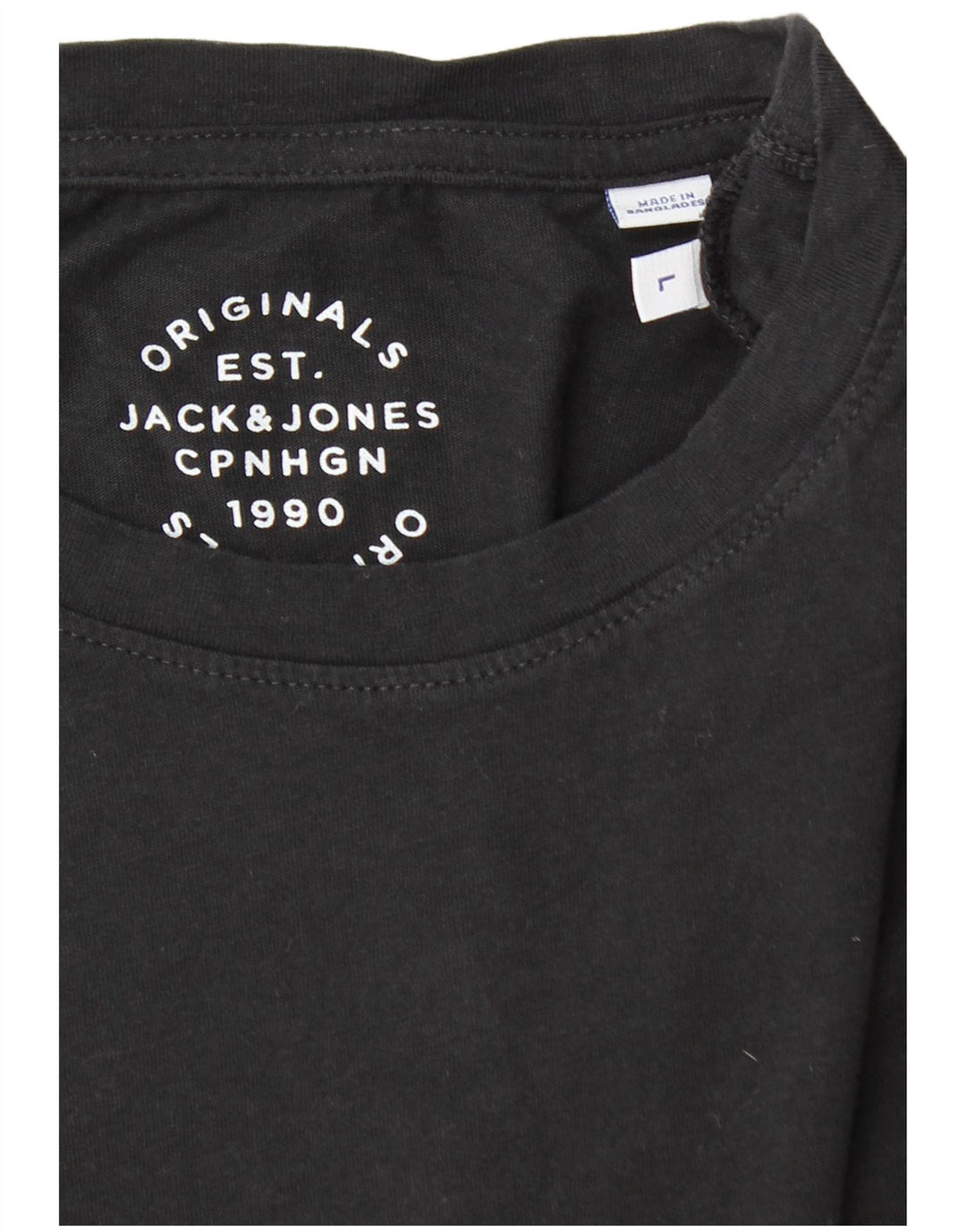 Мужская футболка Jack & Jones, большая черная, с цветными блоками