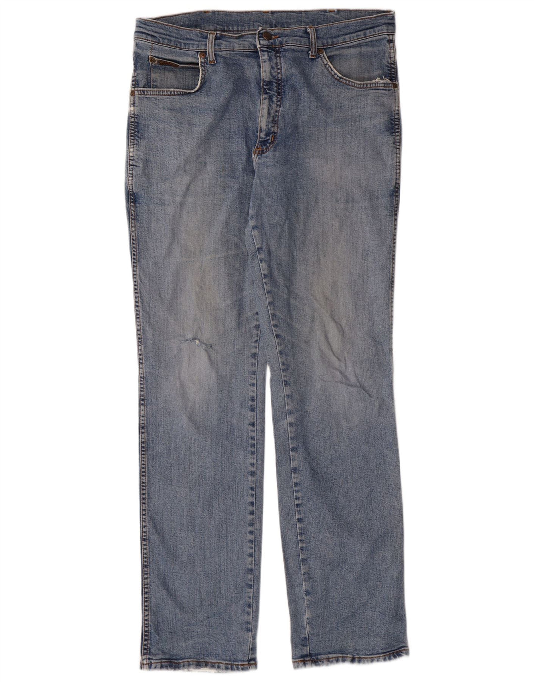 Мужские прямые джинсы Wrangler W36 L34, синие, хлопковые, классические