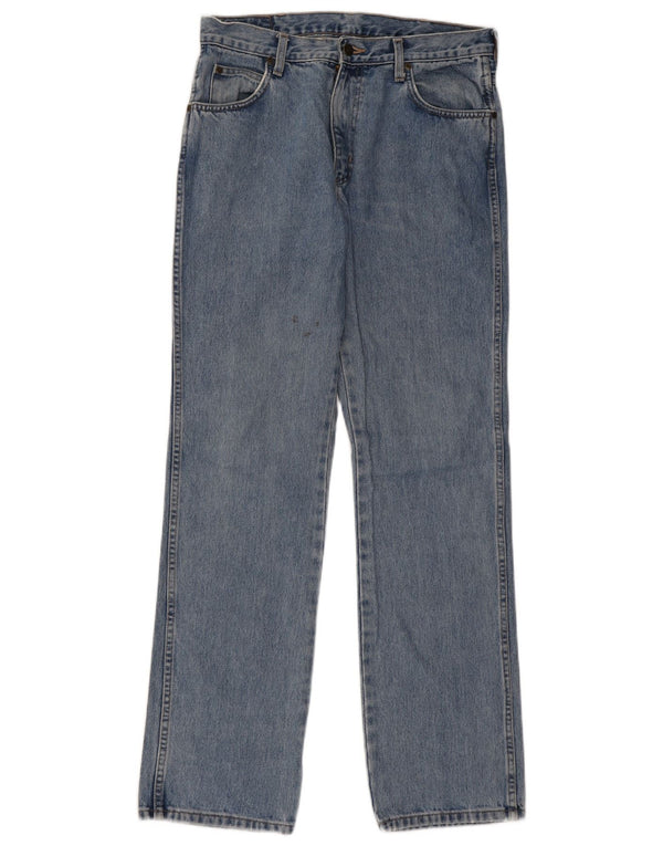 Мужские прямые джинсы Wrangler стандартного кроя W32 L32, синие, хлопок