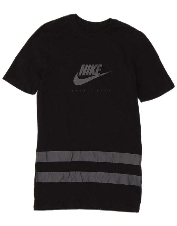 Женское платье-футболка с графикой спортивного кроя Nike UK 6 XS, черный хлопок