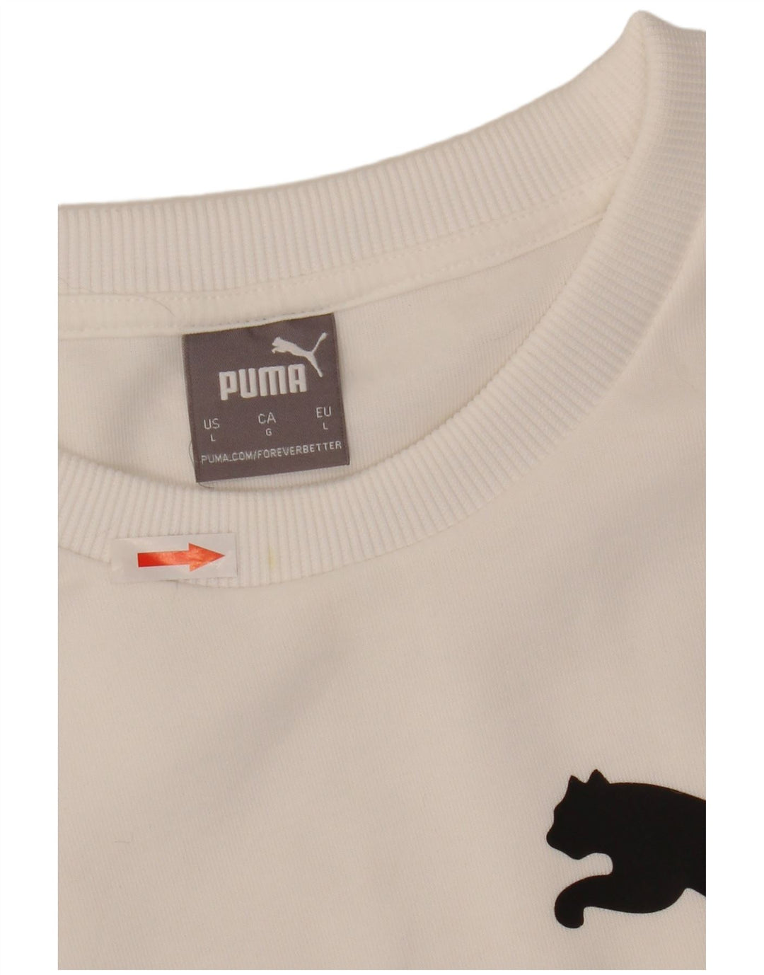 Мужской свитшот с рисунком Puma, большой белый полиэстер