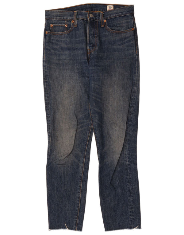Женские прямые джинсы Levi's белого дуба с высокой талией W28 L28, синий хлопок