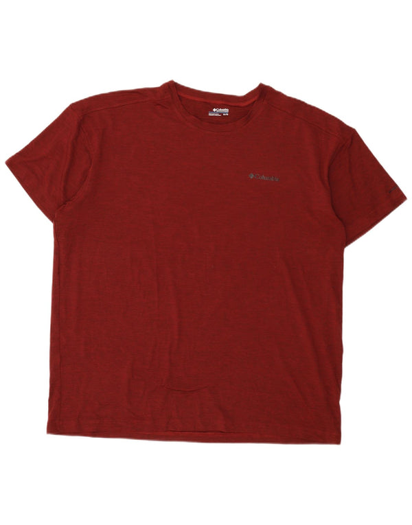 Мужская футболка Columbia Top XL бордового цвета из полиэстера