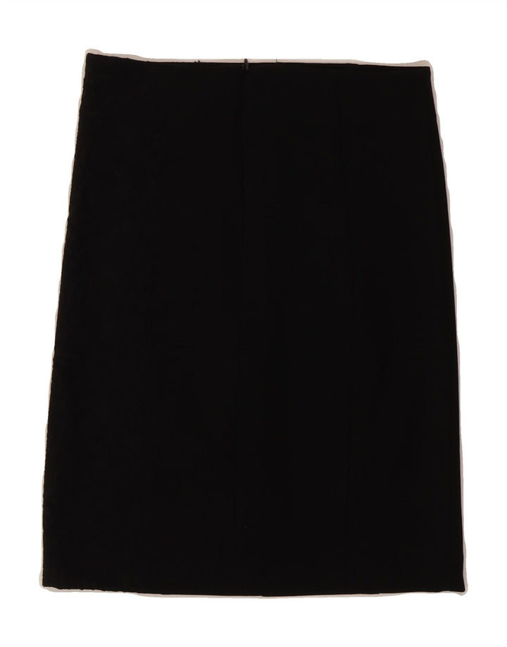 ZARA Womens Straight Skirt Small W26 Black Cotton Vintage Zara and Second-Hand Zara from Messina Hembry 