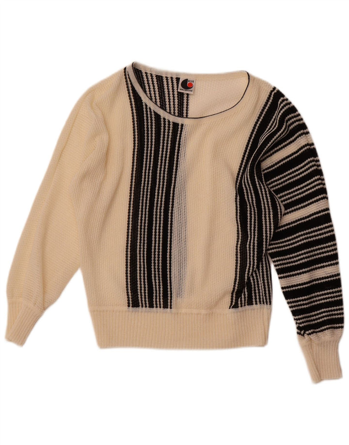 Женский джемпер с вырезом «лодочка» BODE EU 40, средний, в белую полоску