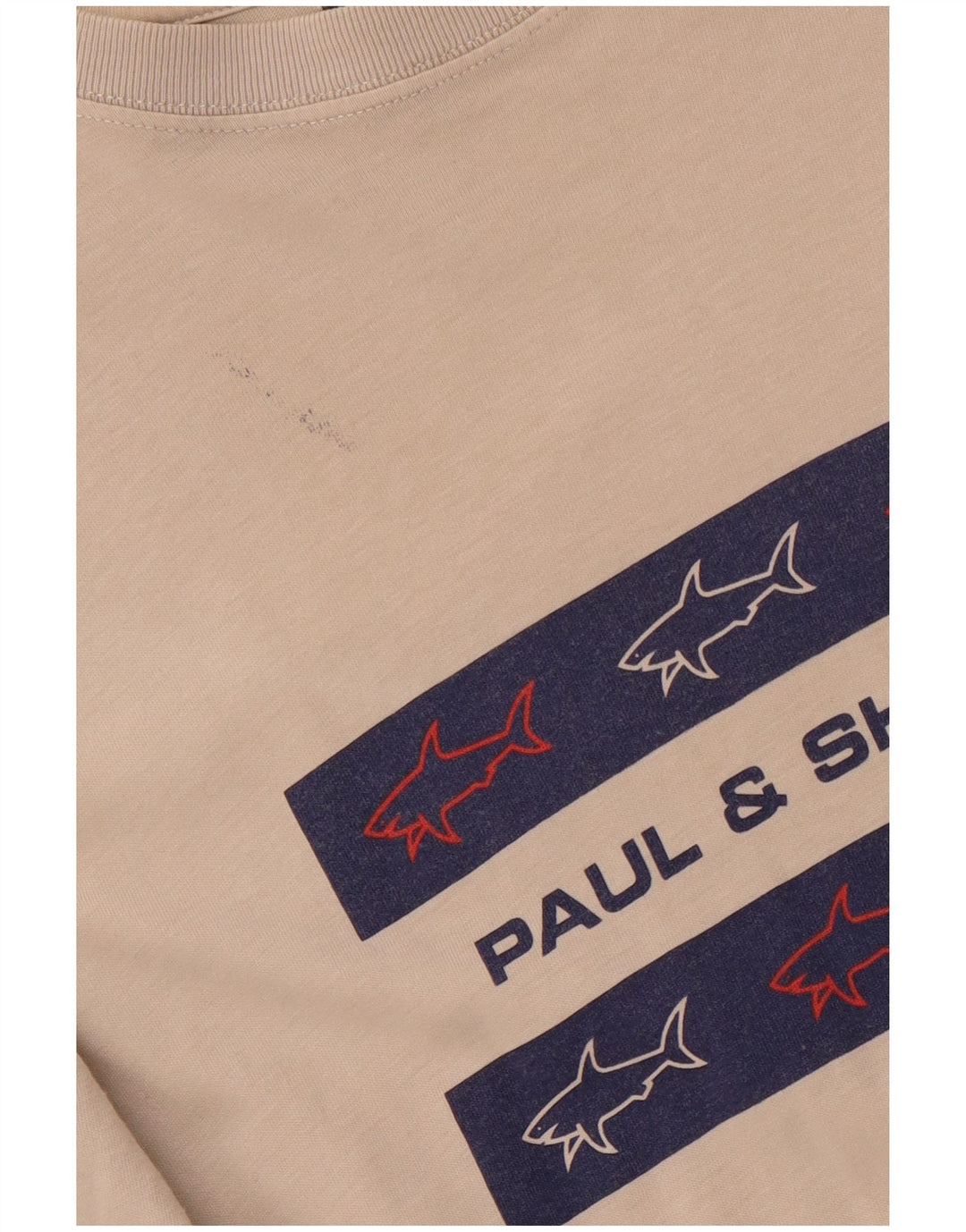Мужская футболка с рисунком PAUL & SHARK для яхтинга, топ XL, бежевый хлопок