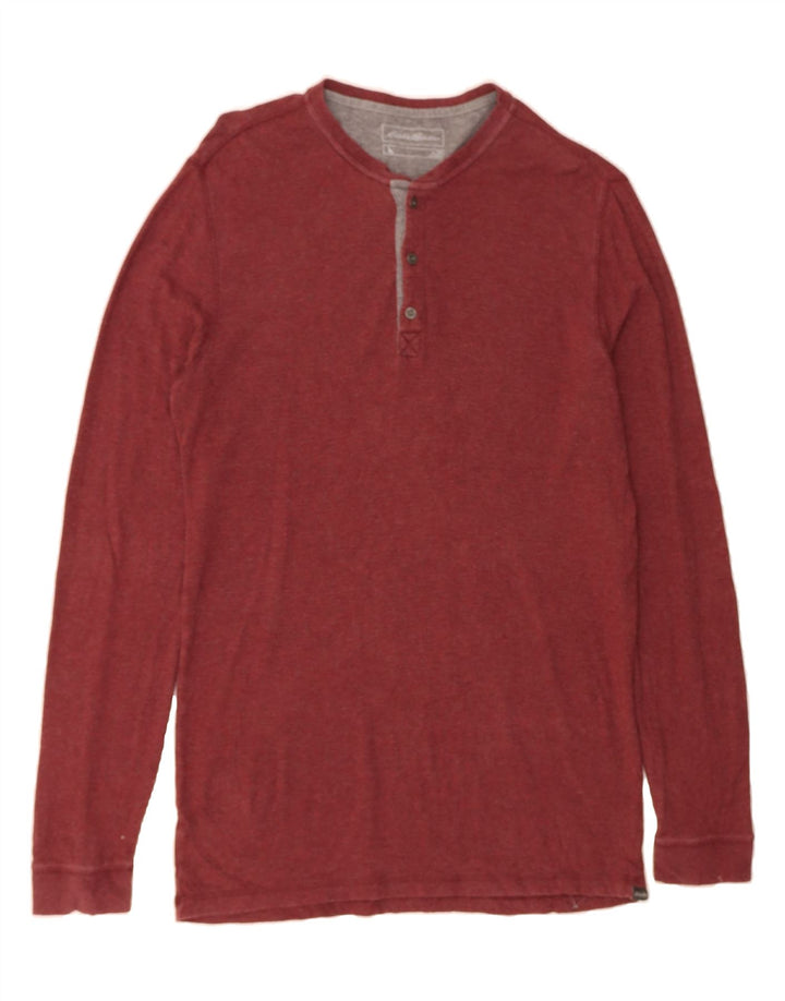 EDDIE BAUER Mens Top Long Sleeve Medium Red Vintage Eddie Bauer and Second-Hand Eddie Bauer from Messina Hembry 