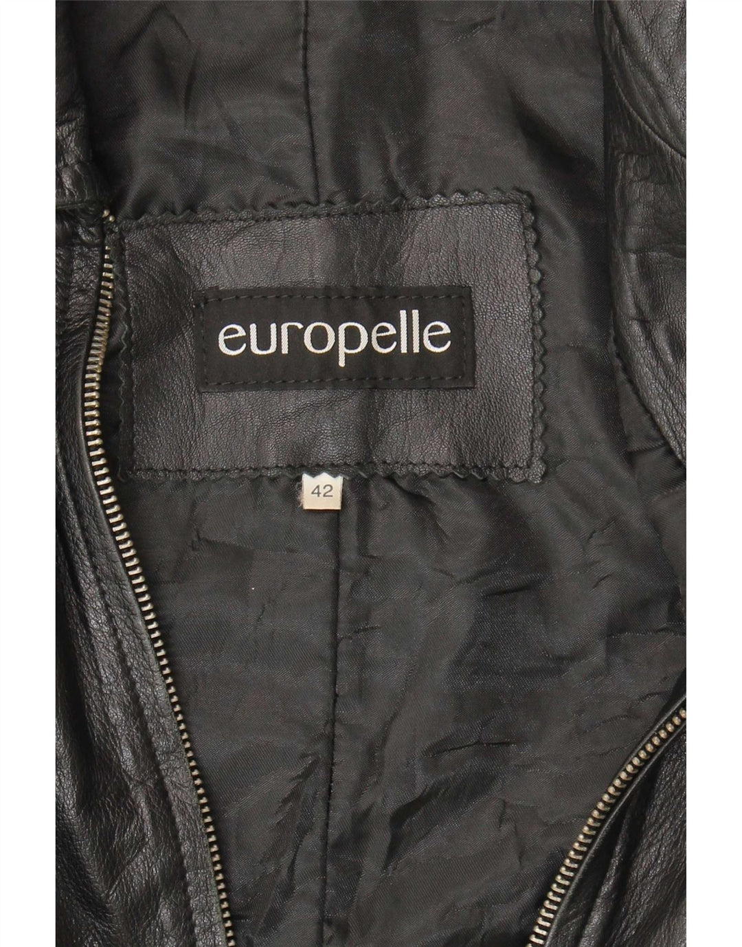 Винтажная женская кожаная куртка IT 42 Medium Black