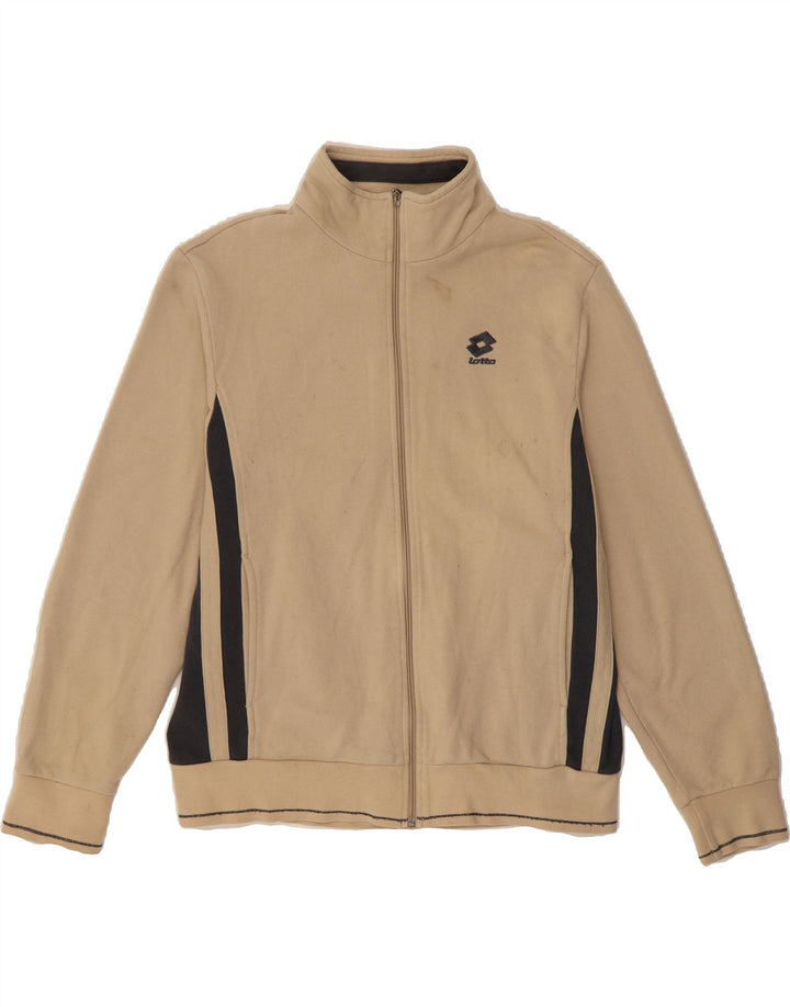 LOTTO Boys Tracksuit Top Jacket 13-14 Years Large  Beige Colourblock Vintage Lotto and Second-Hand Lotto from Messina Hembry 