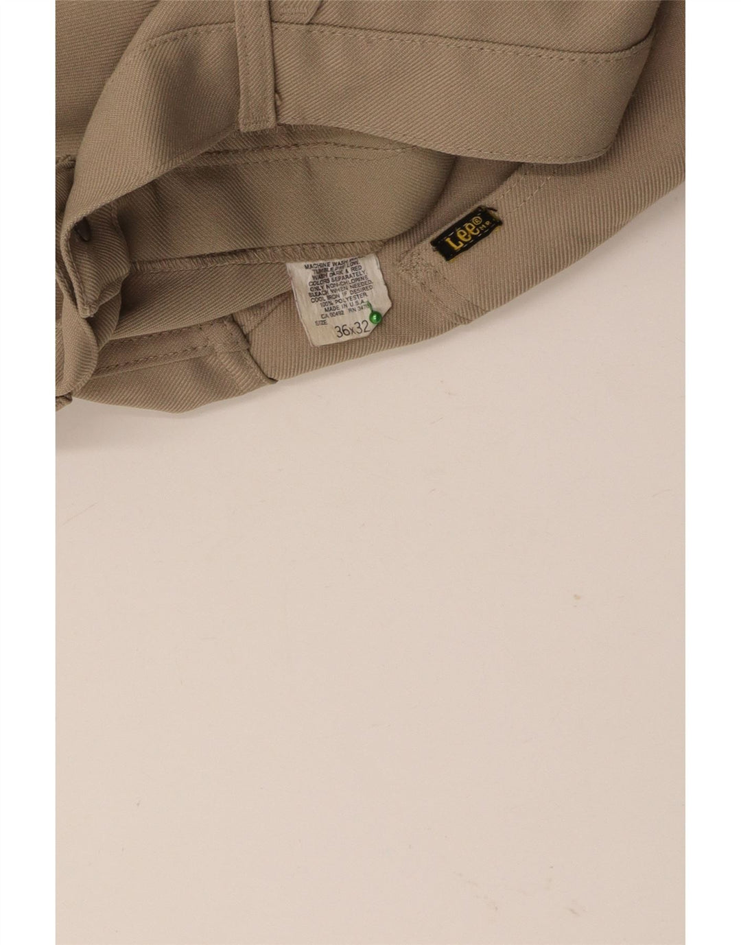 Мужские прямые повседневные брюки LEE W36 L26 бежевого цвета из полиэстера
