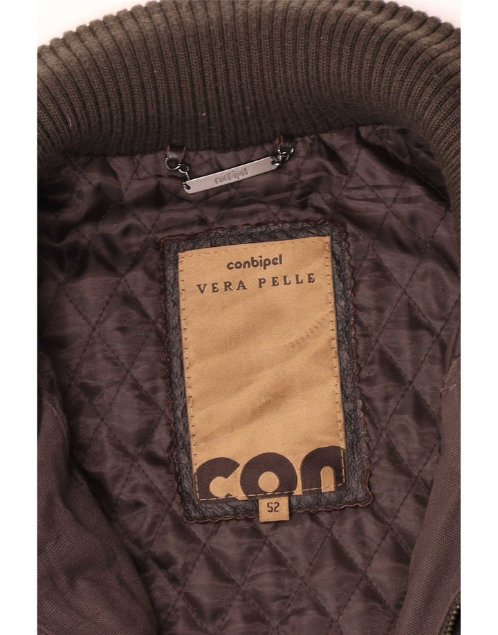 Мужская кожаная куртка Conbipel IT 52 XL Коричневая кожа