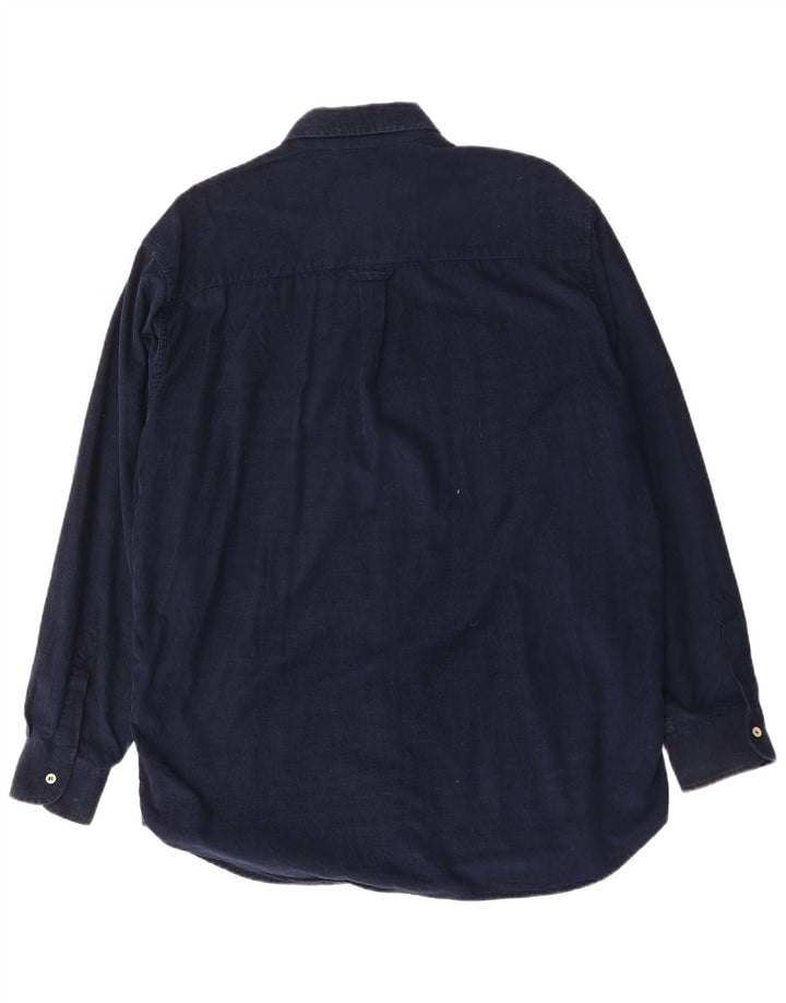 Мужская вельветовая рубашка CARRERA, размер 41/42, большая, темно-синяя, хлопок