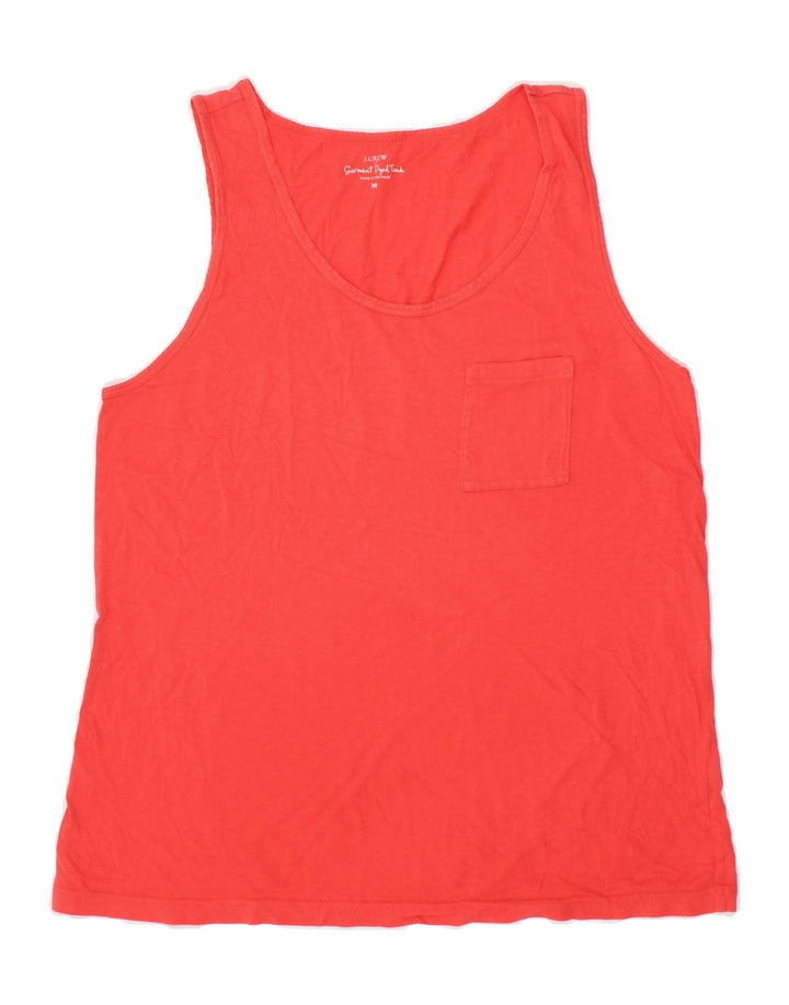 J. CREW Womens Garment Dyed Vest Top UK 12 Medium Red Cotton Vintage J. Crew and Second-Hand J. Crew from Messina Hembry 