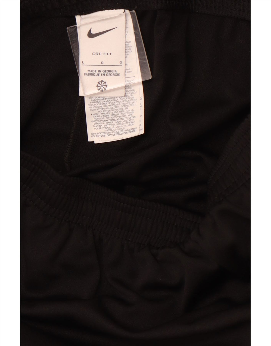 Мужские спортивные брюки NIKE Dri Fit, большие черные полиэстер с цветными блоками