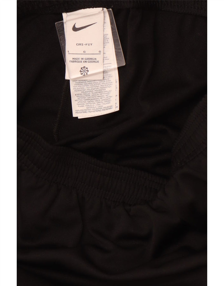 Мужские спортивные брюки NIKE Dri Fit, большие черные полиэстер с цветными блоками