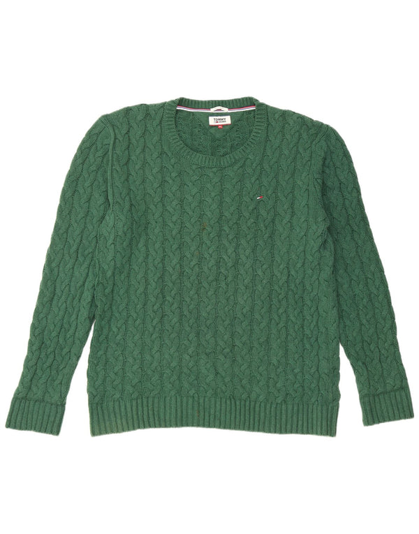 Мужской джемпер с круглым вырезом Tommy Hilfiger XL, зеленый хлопок