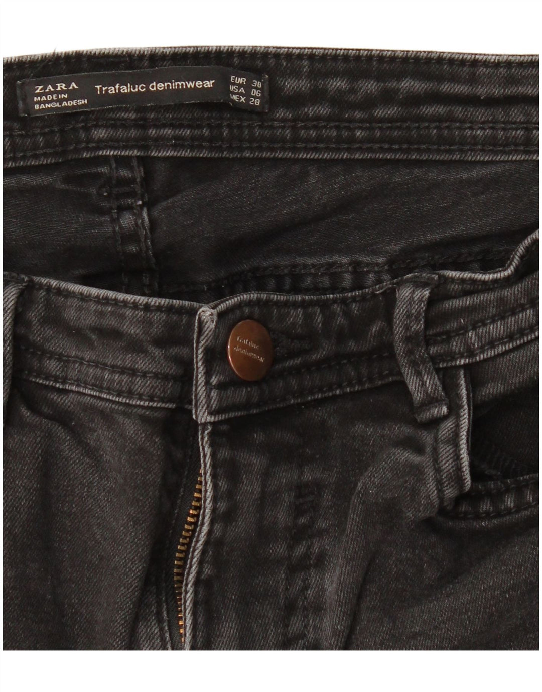 Женские расклешенные джинсы ZARA EU 38, маленькие W28 L29, черные