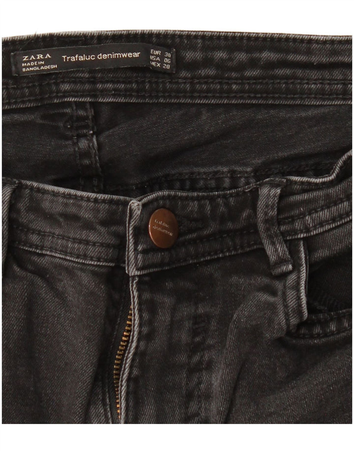 Женские расклешенные джинсы ZARA EU 38, маленькие W28 L29, черные