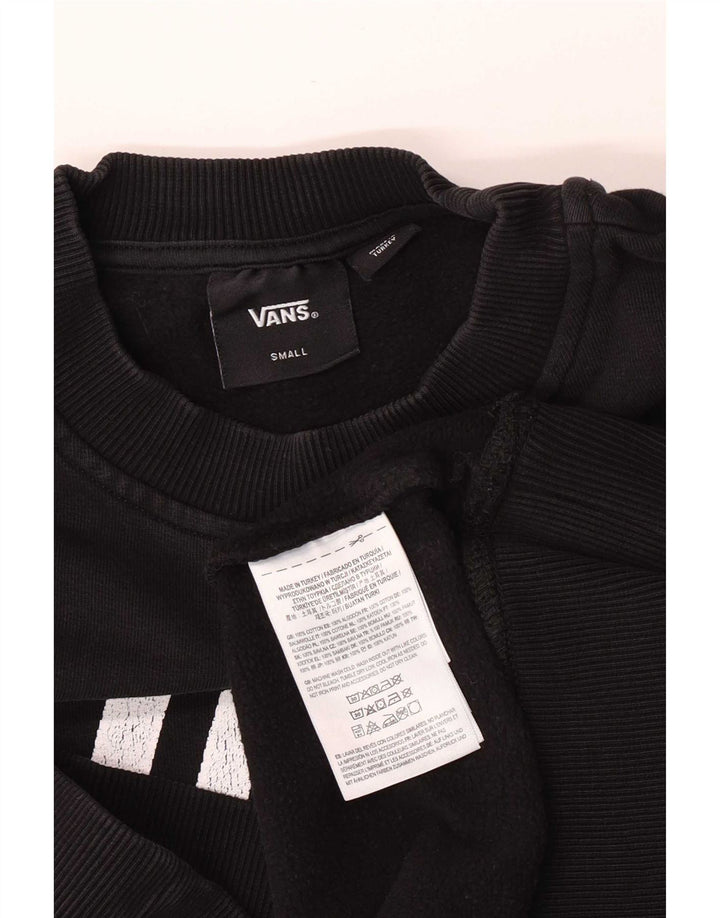 Женский свитшот с рисунком Vans, маленький черный хлопковый джемпер