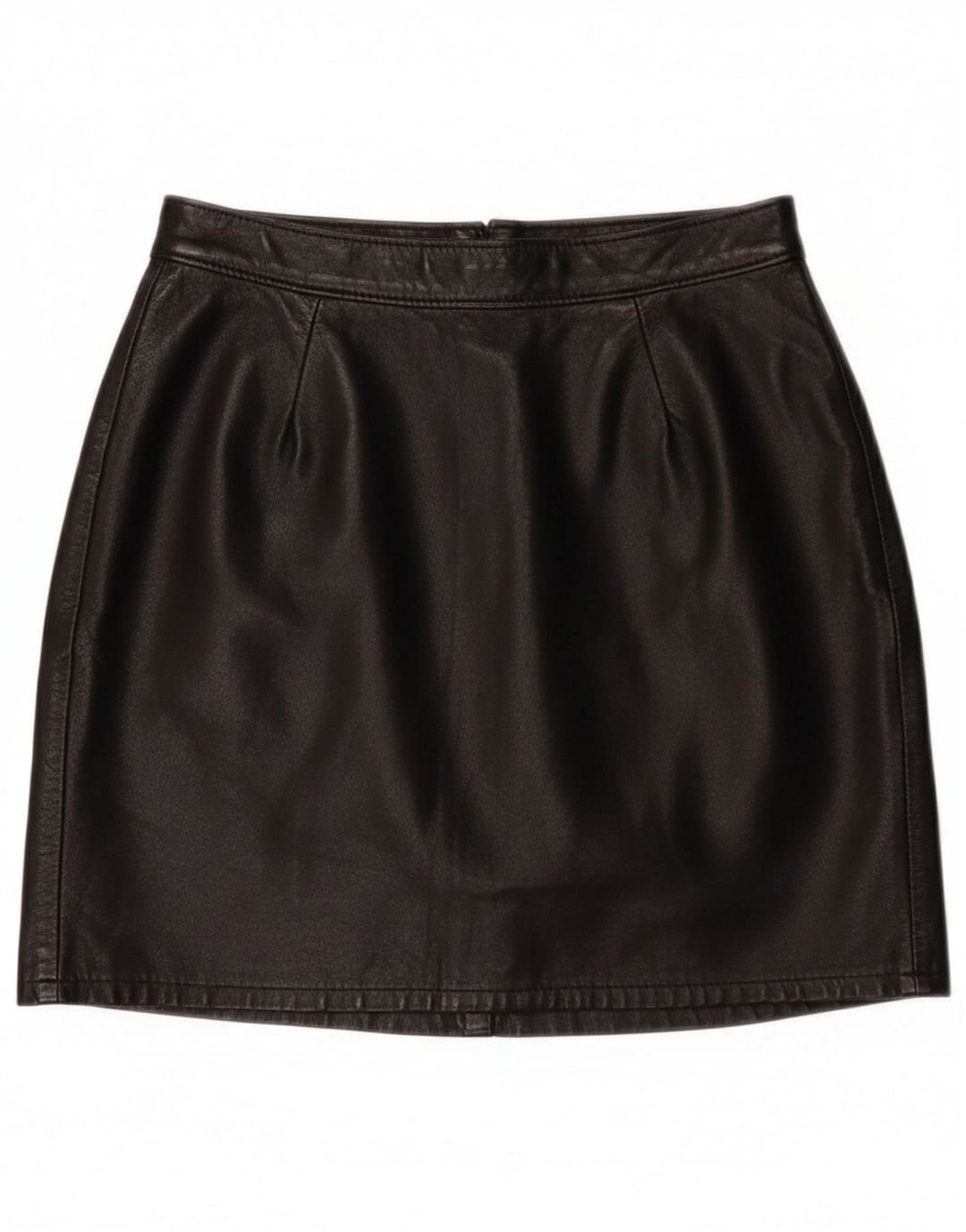 VINTAGE Womens Mini Leather Skirt W22 2XS Black