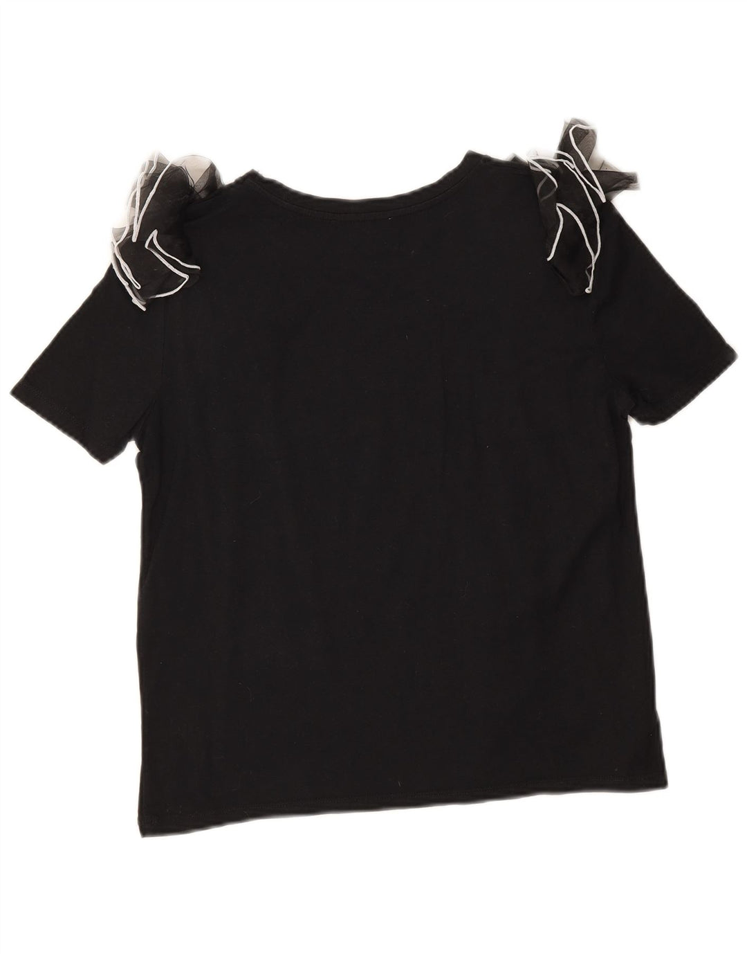 Женская блузка Zara Top UK 10, маленький черный хлопок