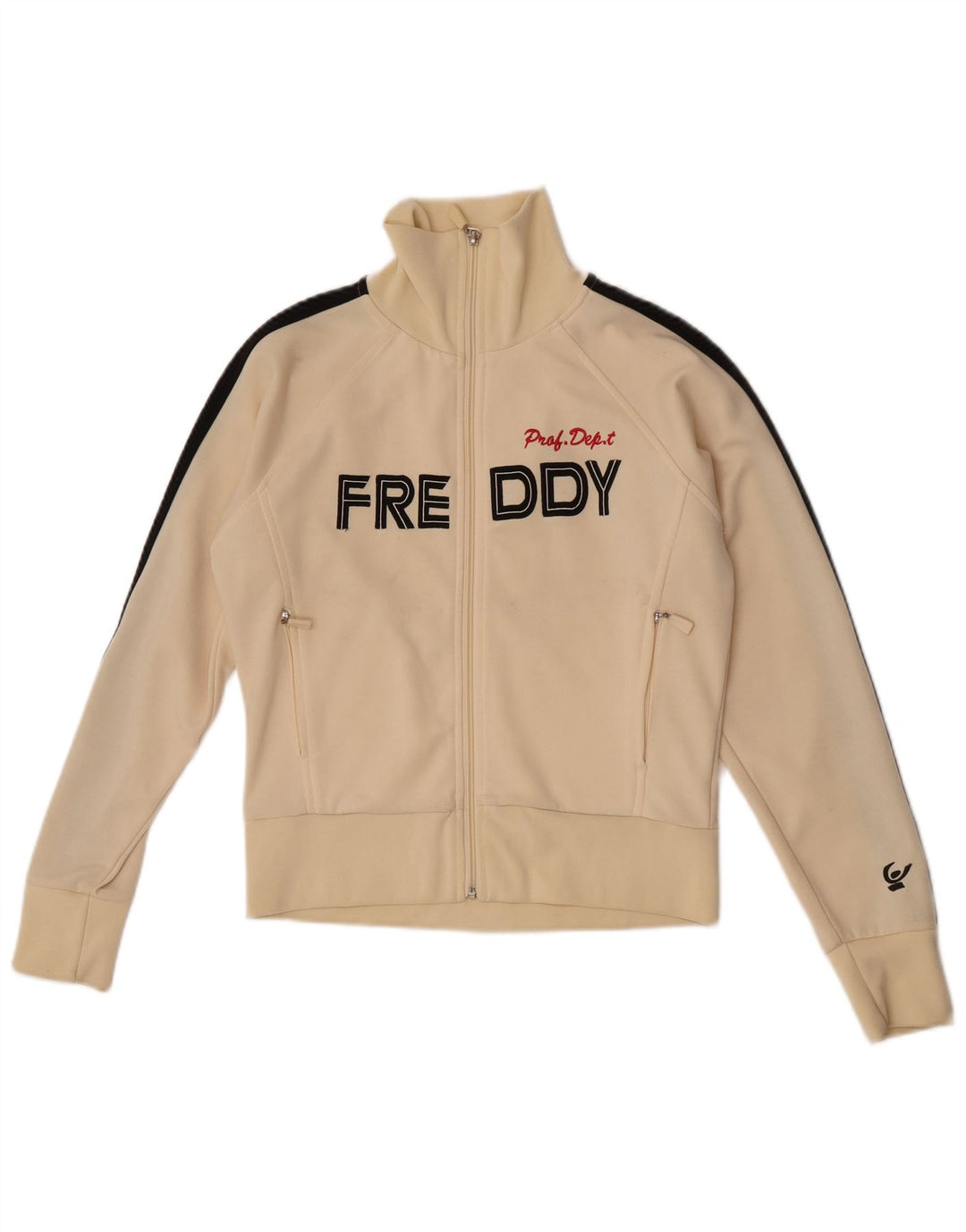 Женский укороченный спортивный костюм с рисунком Freddy, верхняя куртка UK 14, средний бежевый
