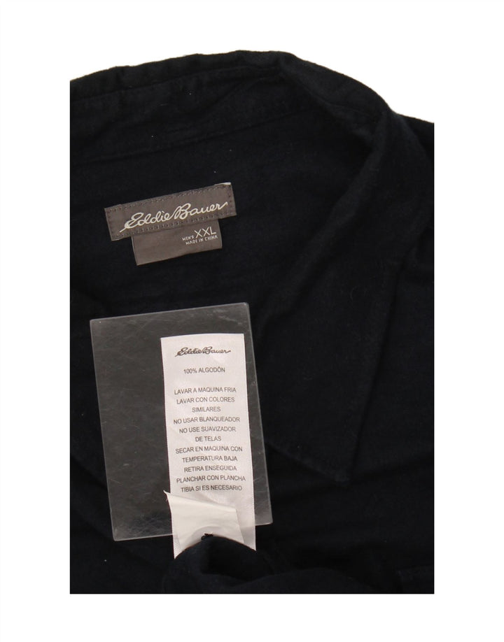 Мужская рубашка Eddie Bauer 2XL темно-синяя, хлопок