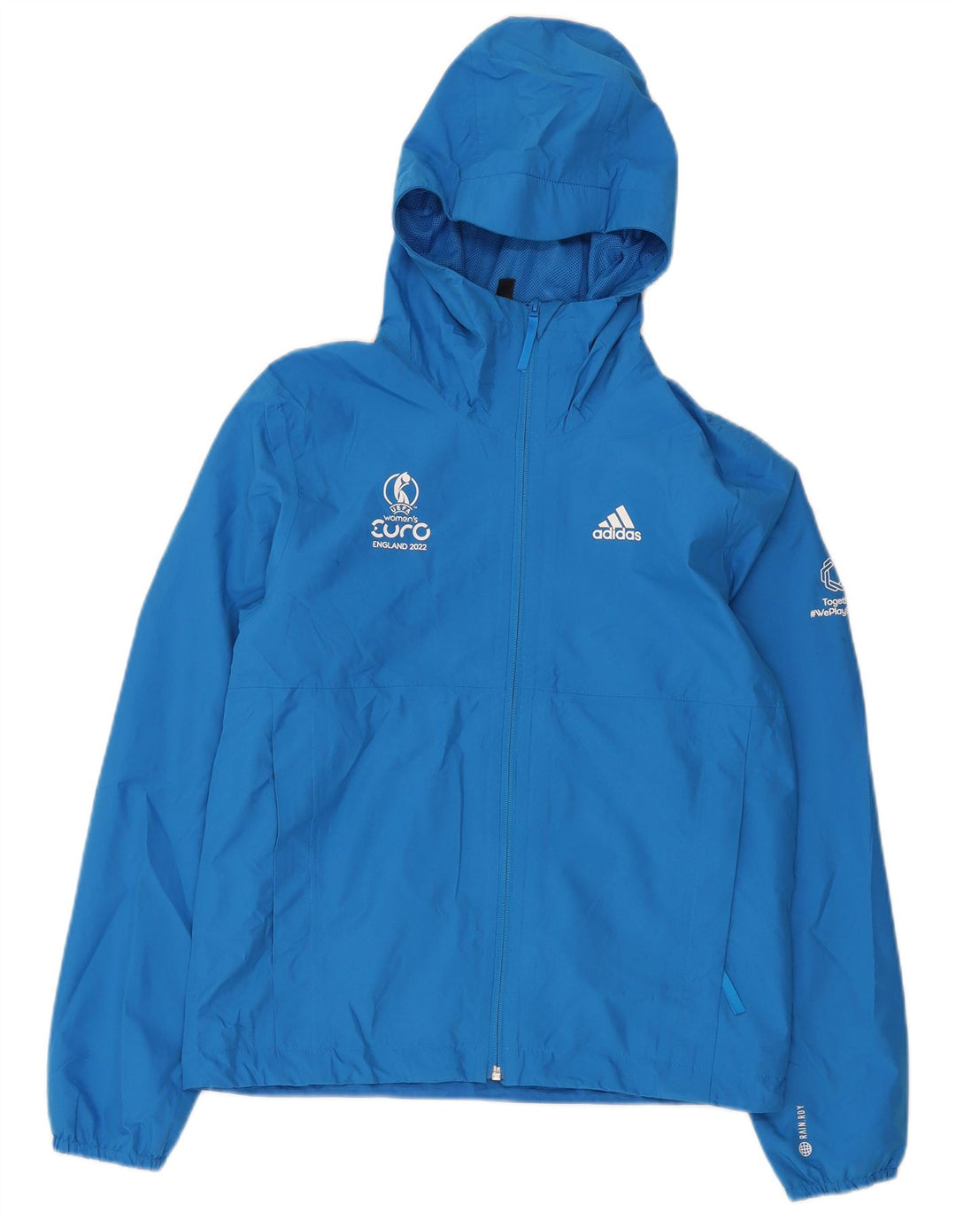 Мужская дождевик с капюшоном Adidas UK 34 XS синий полиэстер