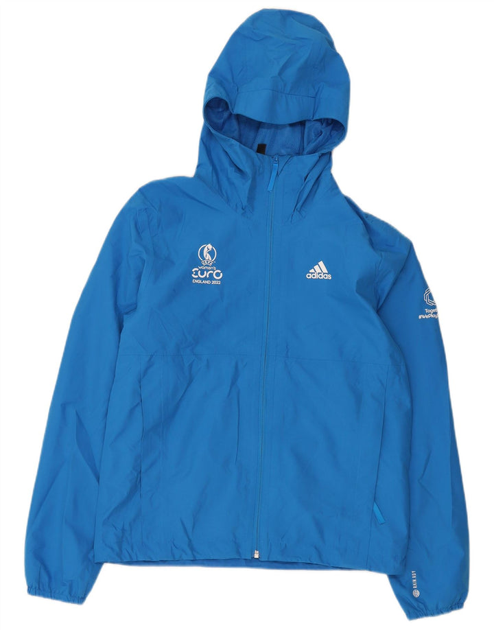 Мужская дождевик с капюшоном Adidas UK 34 XS синий полиэстер